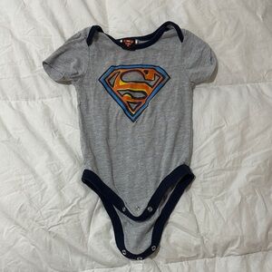 Superman Gray and Navy Kids One Piece